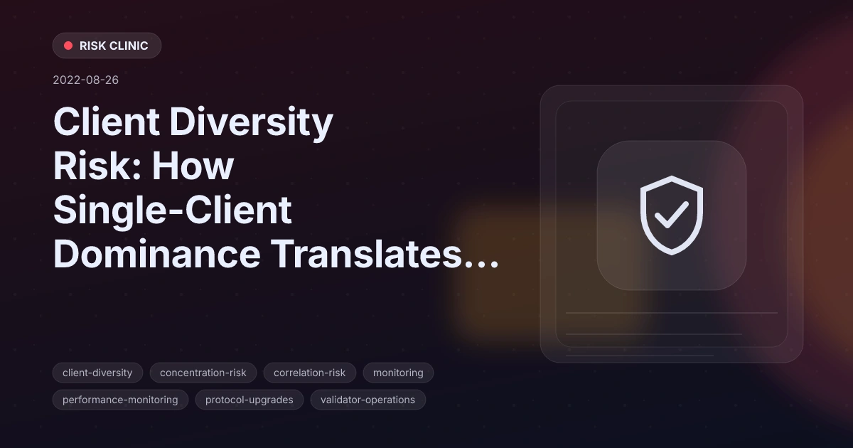 Client Diversity Risk: How Single-Client Dominance Translates into Exposure