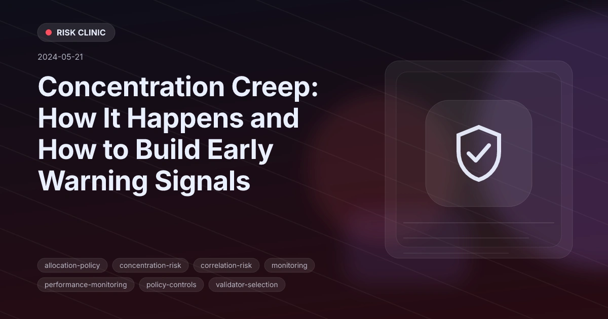 Concentration Creep: How It Happens and How to Build Early Warning Signals