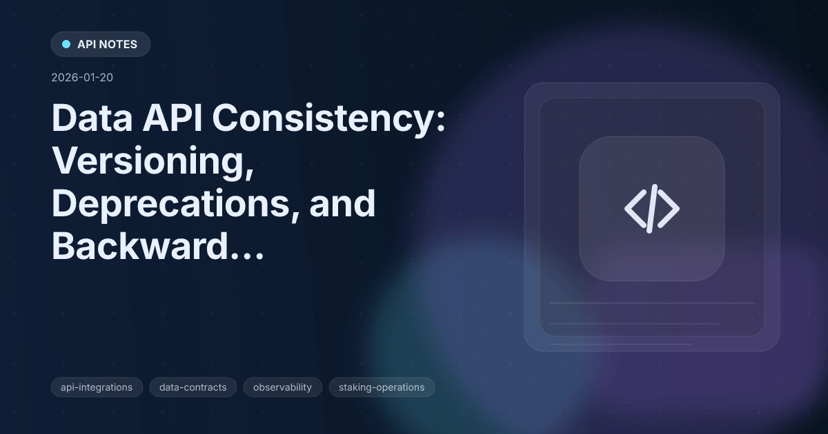 Data API Consistency: Versioning, Deprecations, and Backward Compatibility