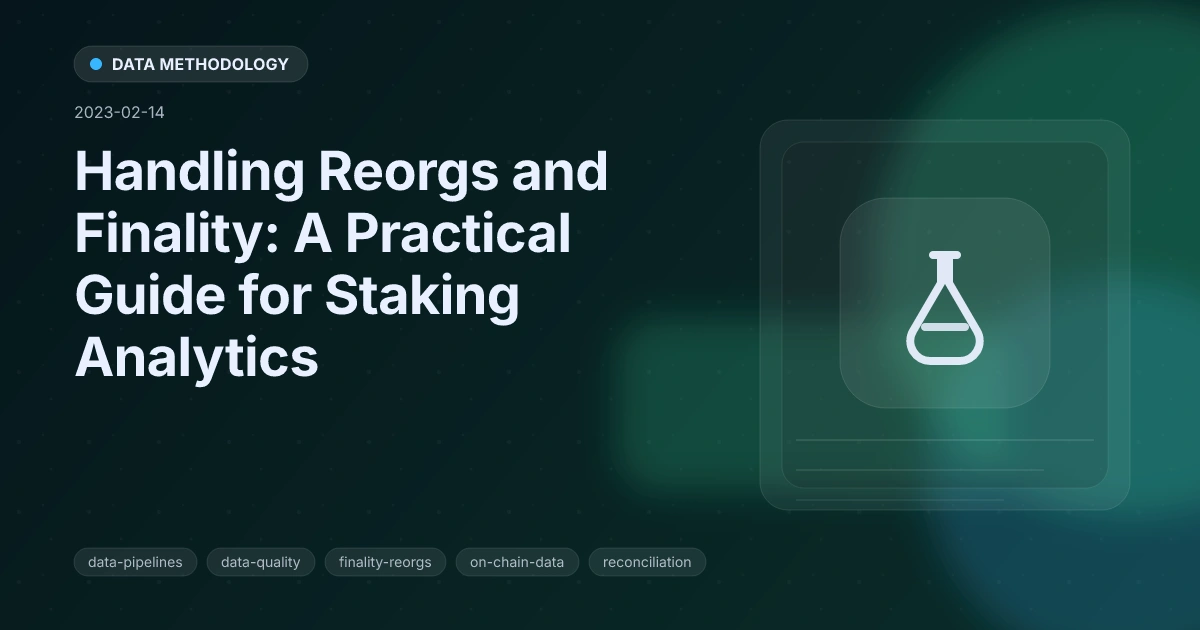 Handling Reorgs and Finality: A Practical Guide for Staking Analytics