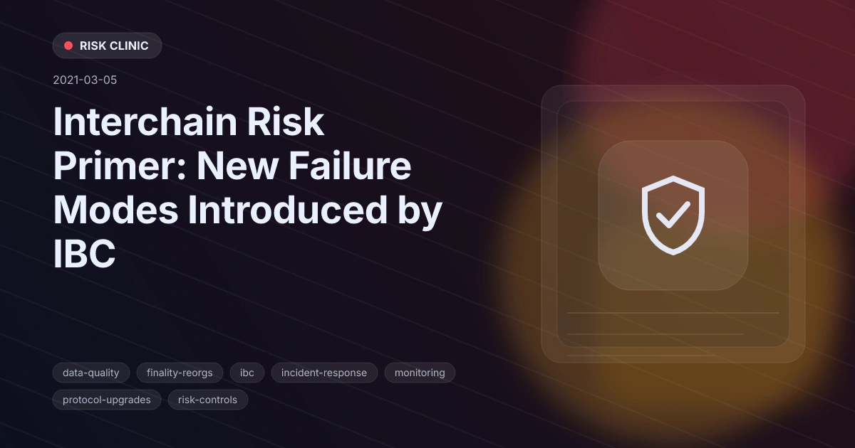 Interchain Risk Primer: New Failure Modes Introduced by IBC