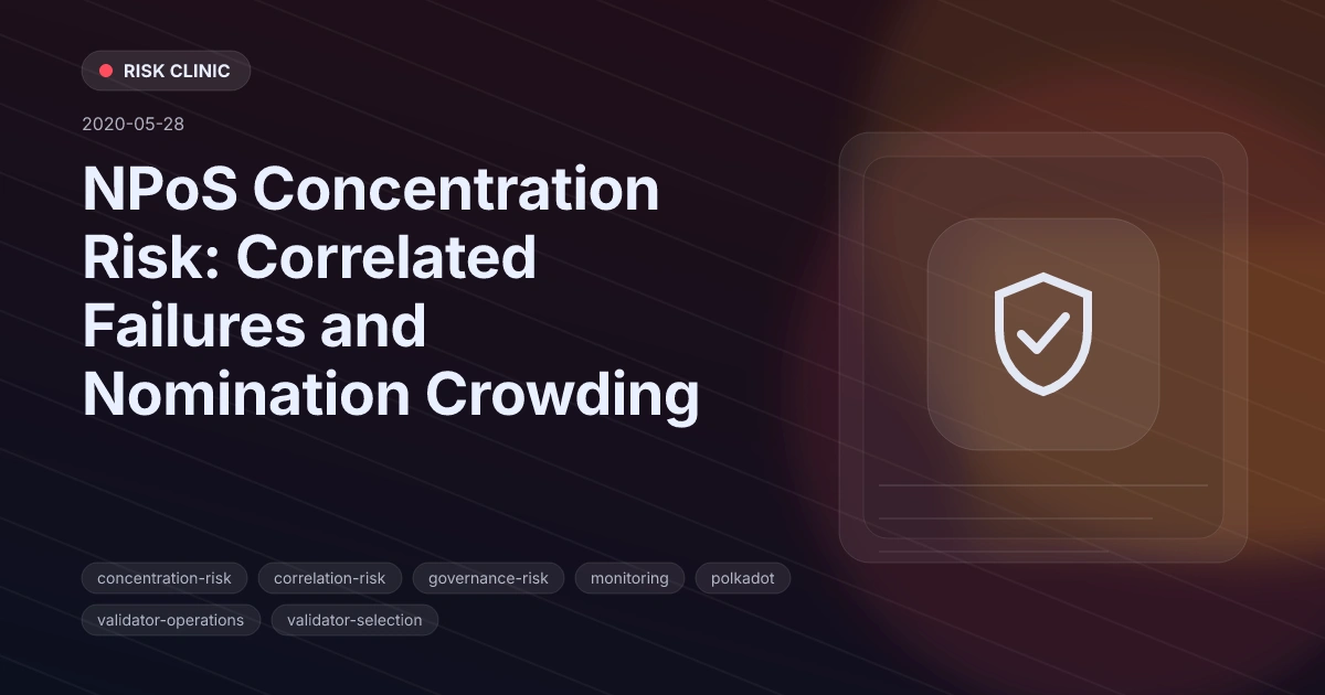 NPoS Concentration Risk: Correlated Failures and Nomination Crowding