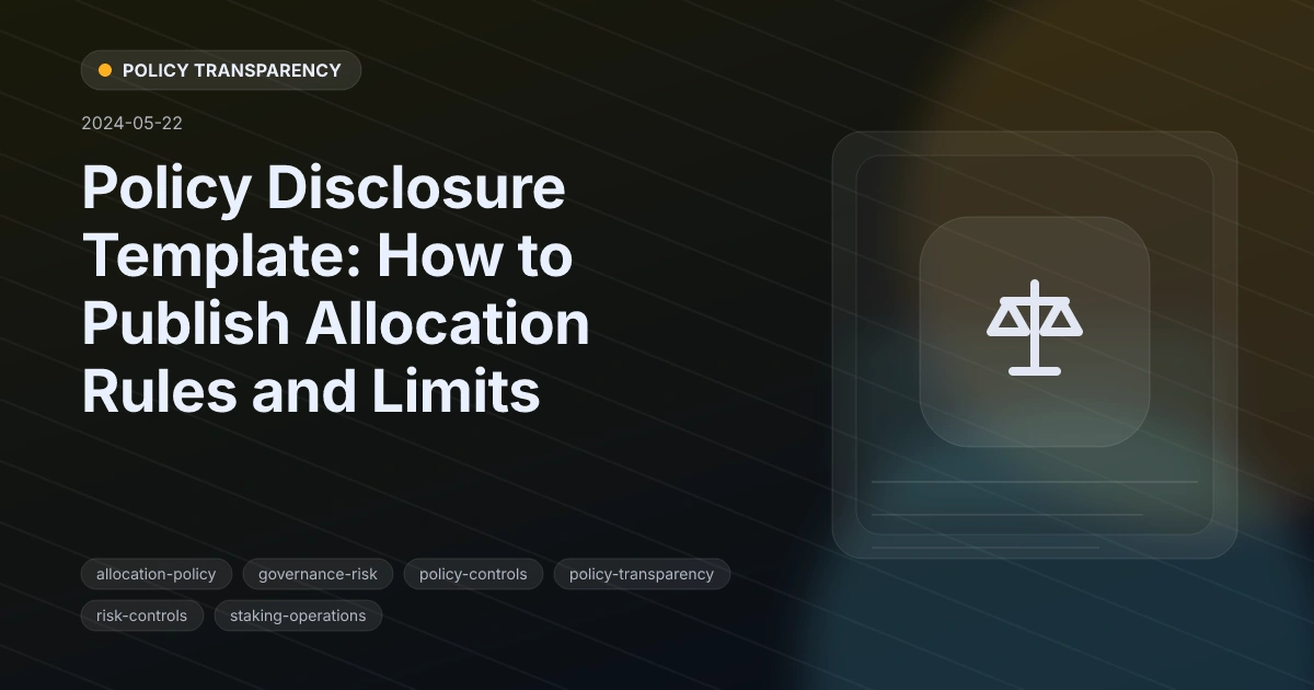 Policy Disclosure Template: How to Publish Allocation Rules and Limits