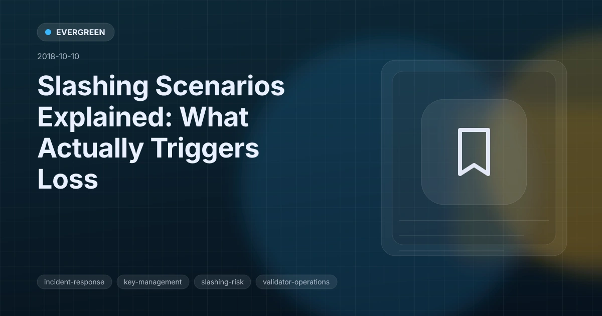 Slashing Scenarios Explained: What Actually Triggers Loss