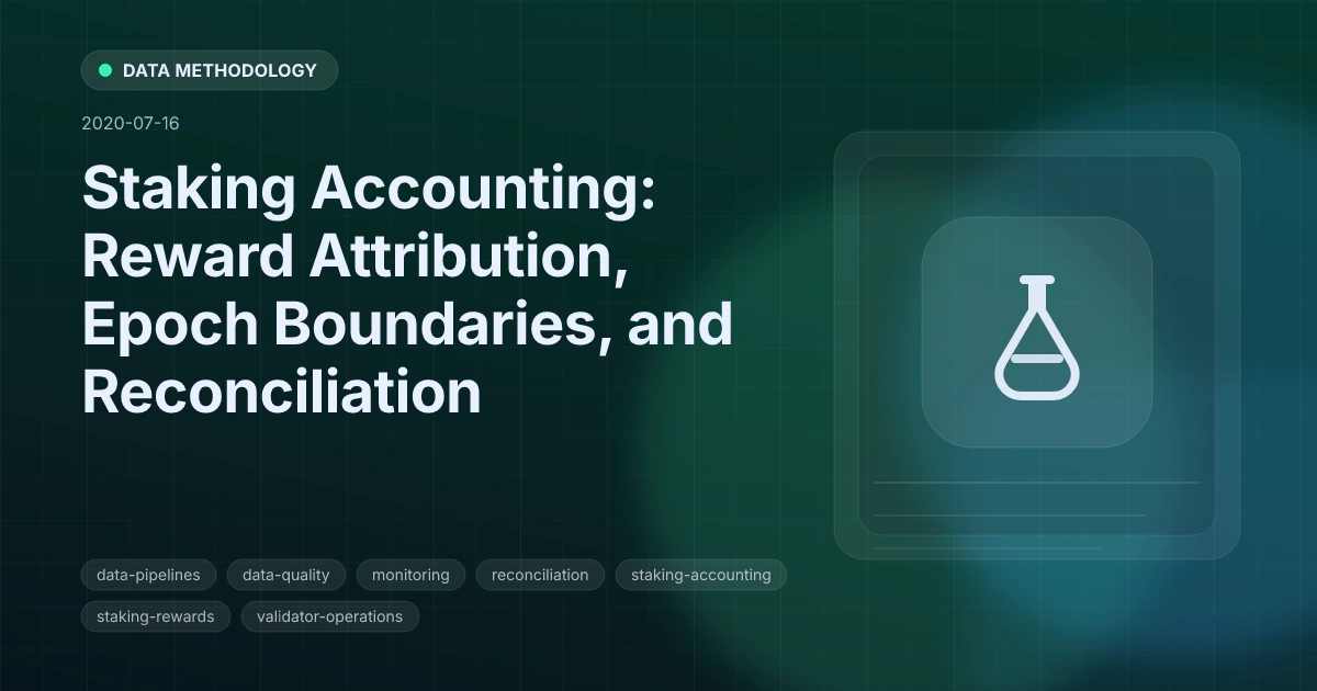 Staking Accounting: Reward Attribution, Epoch Boundaries, and Reconciliation